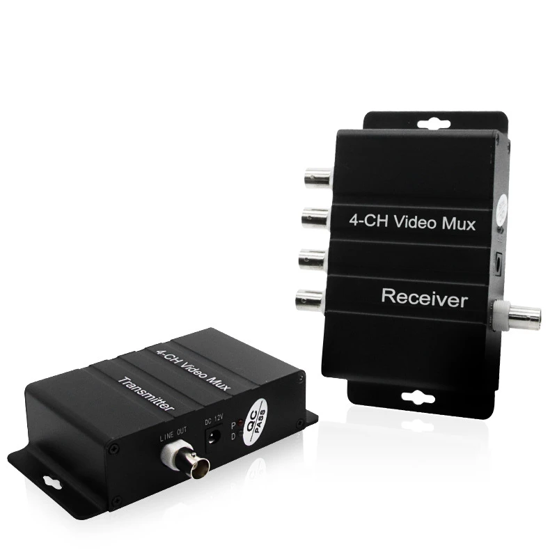 4 Channels Video Multiplexer HD Video Signal Over Coaxial Cable Support