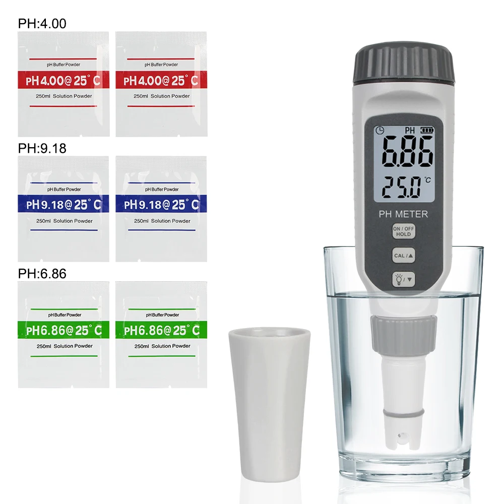 

Измеритель кислотности pH818, портативный тестер качества воды в форме ручки, профессиональный измеритель pH, ацидометр для аквариума