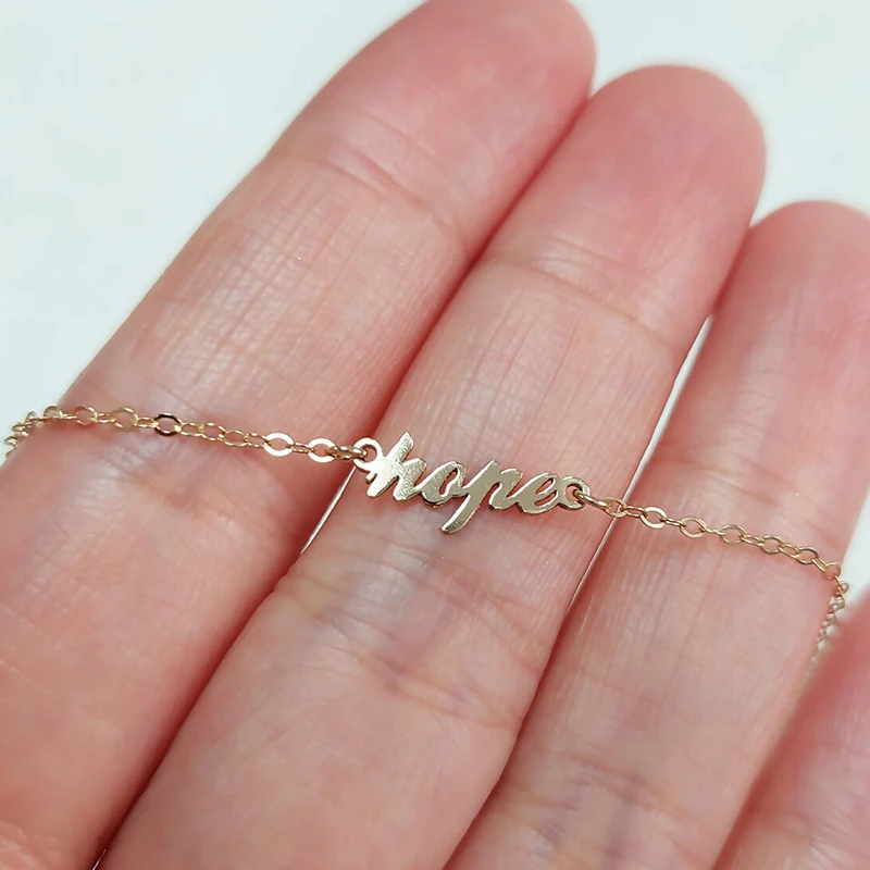 14K Gold Filled Letter Charm Double Hole Connector for Jewelry Making DIY Accessories Charm Hypoallergenic Jewelry Accessory