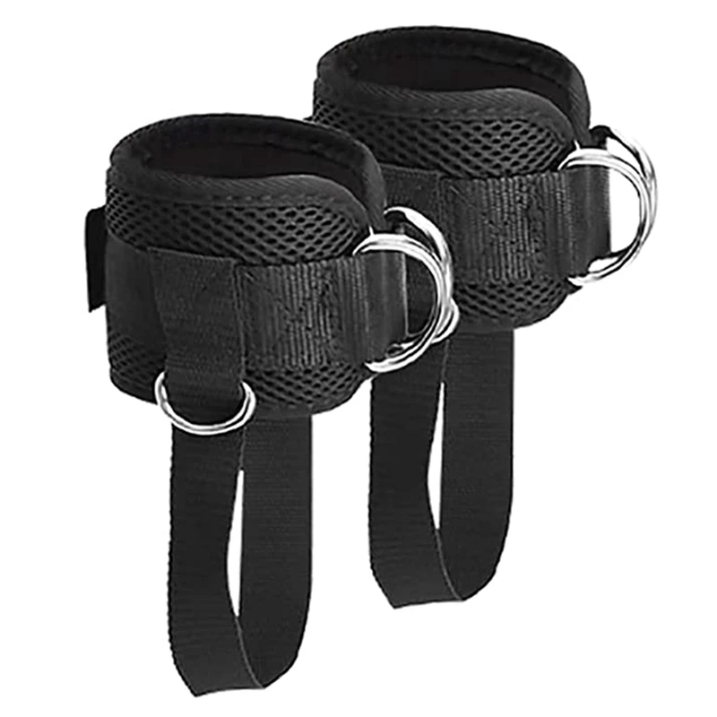 

Top!-4X Ankle Strap For Cable Machine, Men & Women Thigh Bands Kickback For Workout Hips Trainer Leg Press Muscle Strength