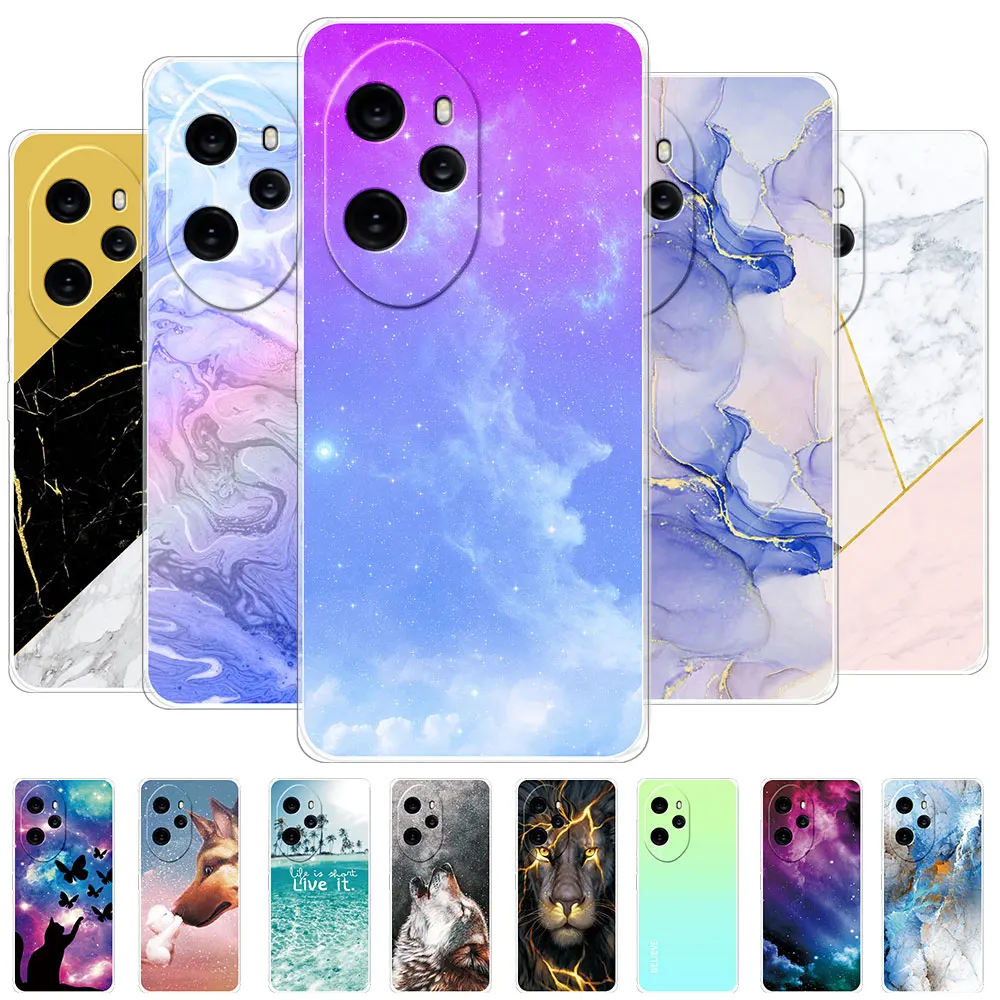 Per Honor 100 Pro Case Fundas For Honor 100 Clear Soft Silicone Clear Bumper Cover Per Telefono Per Rhonor 100 Pro Protect Coque