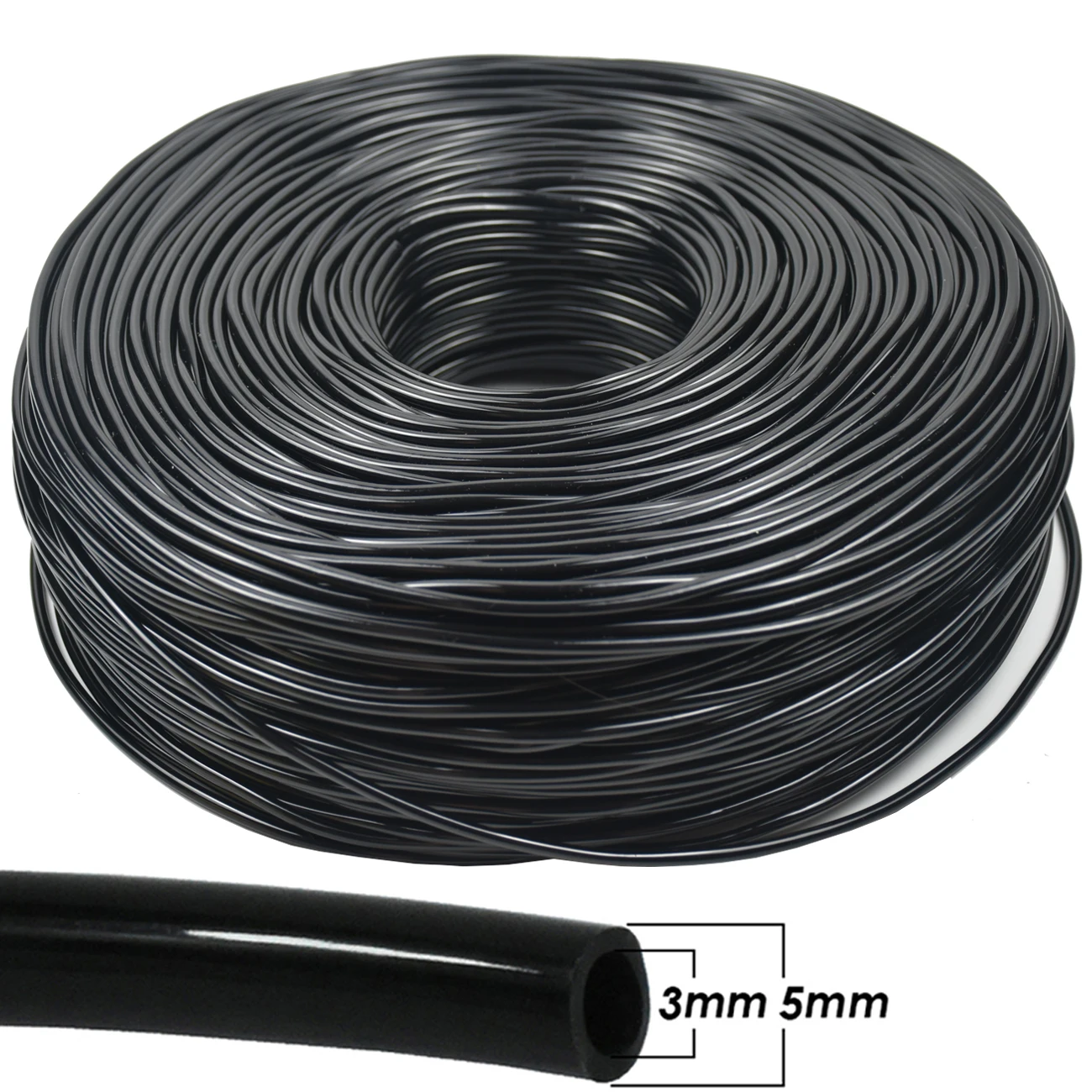 KESLA 5-100M Garden 3/5mm Watering Hose 1/8'' PVC Pipe Micro Drip Irrigation Tubing Sprinkler w/ Puncher for Balcony Greenhouse 2