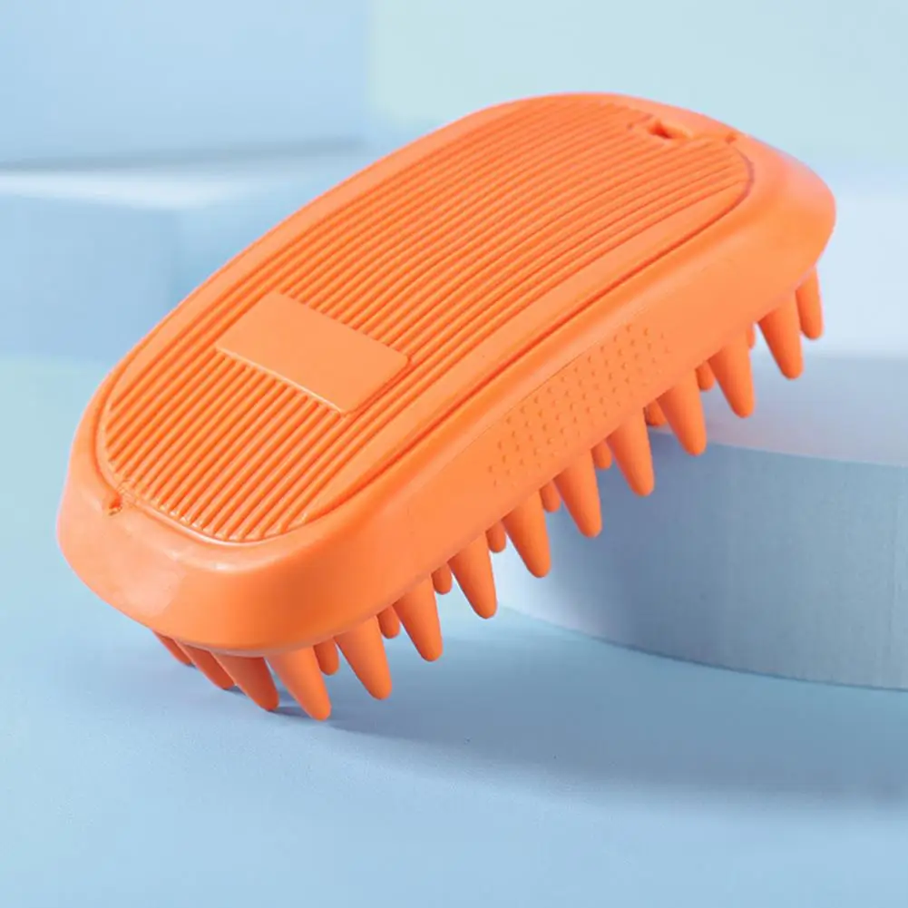 Ergonomic Pet Brush Efficient Pet Hair Removal Brush for Soothing Cat Dog Massage Grooming Tool for Shower Scrubbing Bath A