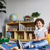 ECR4Kids 5-Compartment Mobile Storage Cabinet, 24in, Classroom Furniture, Natural 2