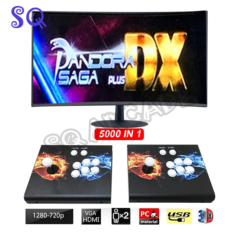 5000 In 1 Pandora Saga Dx Plus Arcade Console 2/4 Giocatori Wifi Controller Videogioco Per Arcade Machine Cabinet