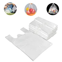300pcs~100pcs Plastic T-Shirt Retail Shopping Design Supermarket Bags Handles Packaging, 1