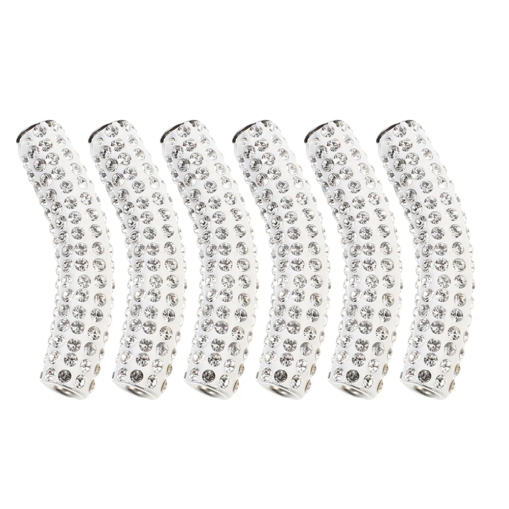 

6 Pcs Shoelace Decorative Buckle Rhinestone Studded Buckles White Laces Ornament Mosaic Adornments DIY Metal Shoes Decorations