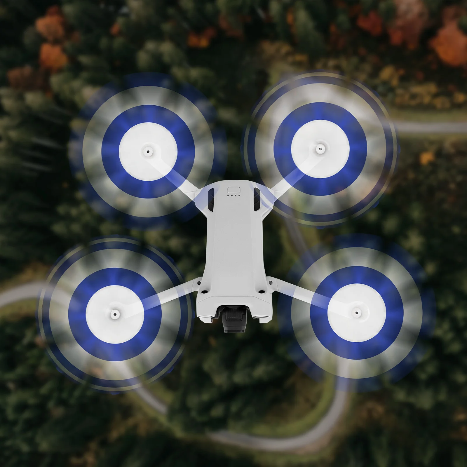 Hélice de rechange pour drone DJI de couleur verte montée sur un drone