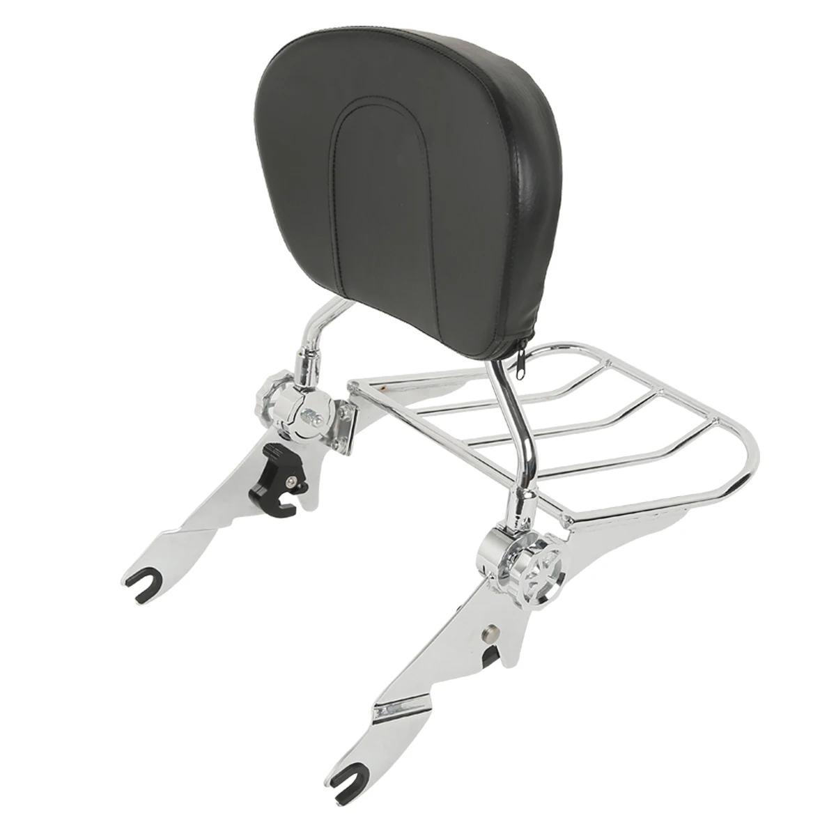 Motorcycle Backrest Sissy Bar Luggage Rack For Harley Touring Road King