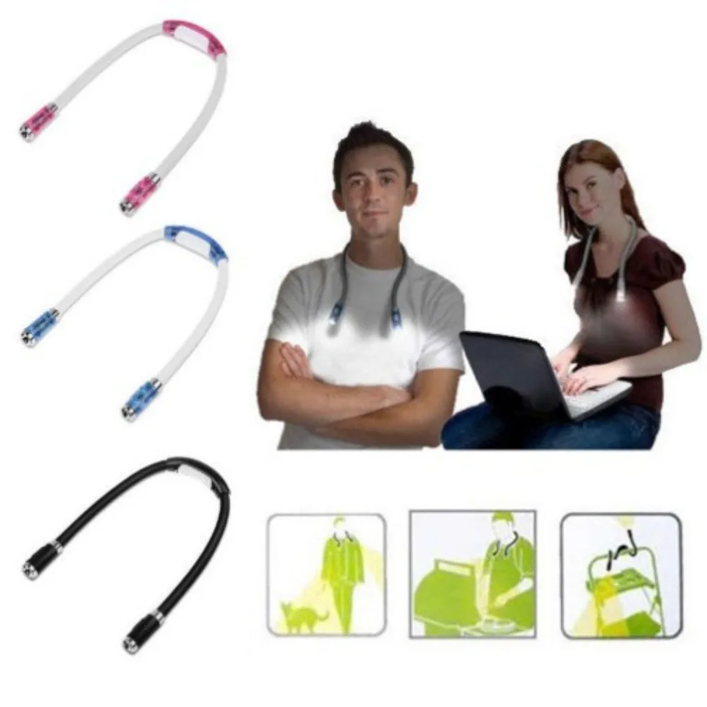 Adjustable LED Study Reading Huggy light Neck Book Night Lamp Torch