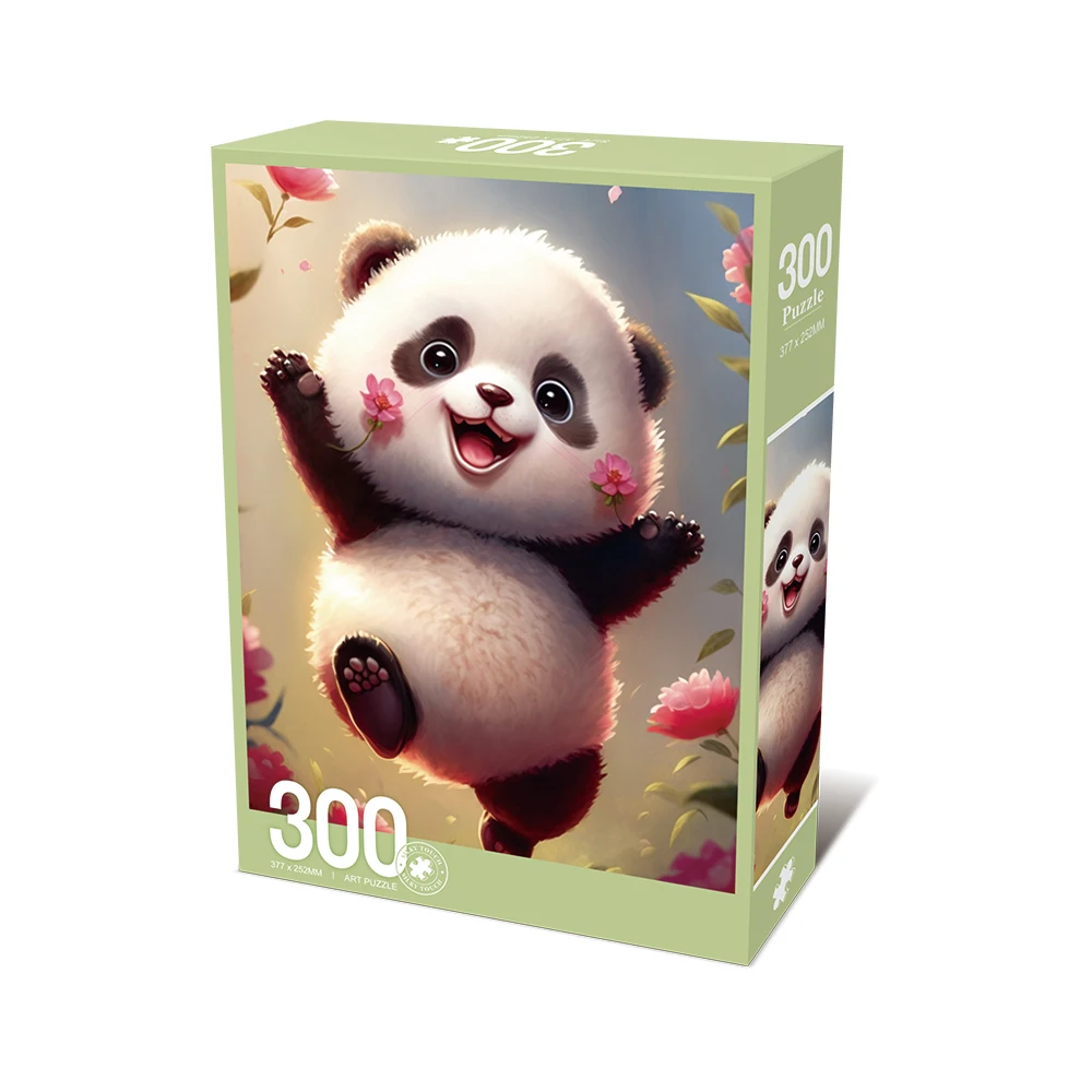 Jigsaw Puzzles for Adults/Kids 300 Pieces Families Games Toy for Home Art Decor Cute Little Panda
