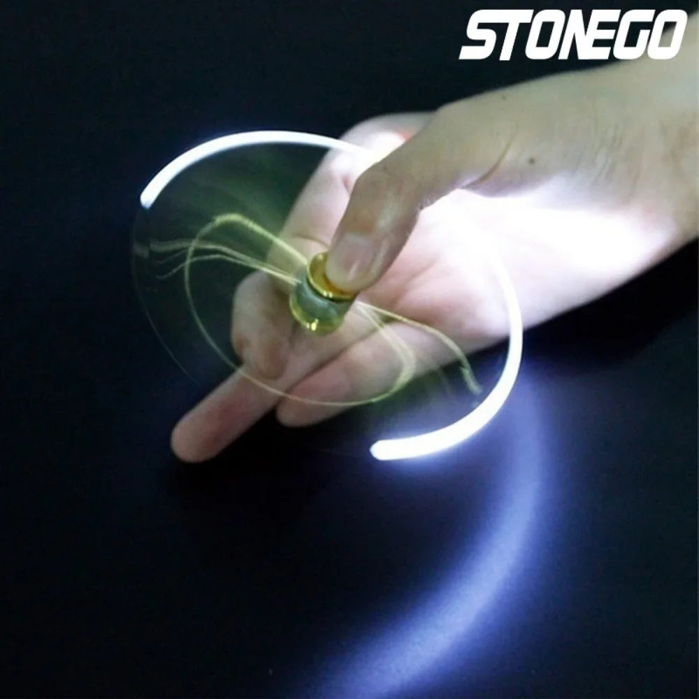 STONEGO Relieve Stress Spinner Pen Gyroscope Decompression Light Ball Pen Shape Finger Gyro Writing Multifunction Pen