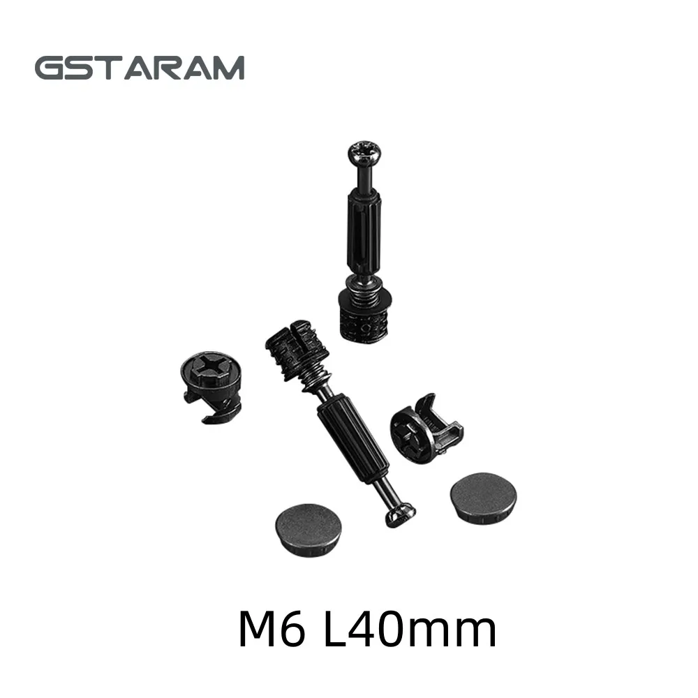 Three-In-One Eccentric Wheel Furniture Side Connectors Cam Fitting Dowel Set Screw Pre-inserted Nut Dowels Connecting Assembly furniture alignment connectors