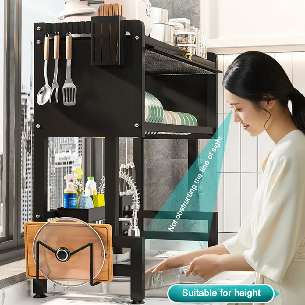 Metal Kitchen Storage Rack with Cover