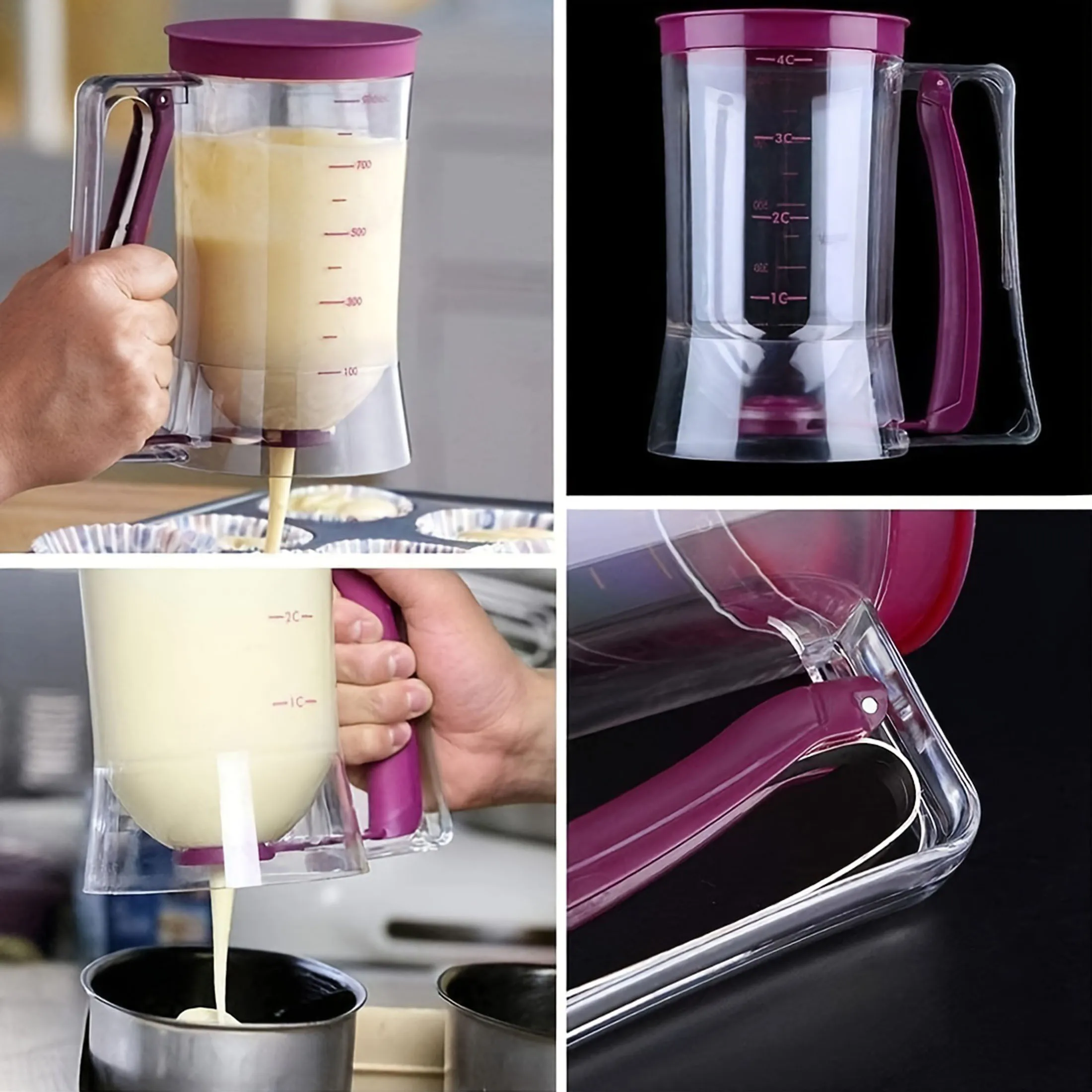 Batter Dispenser 1 Pc Pancake Cupcake Collapsible For Cupcakes Waffles Muffin Mixes or Any Baked Goods