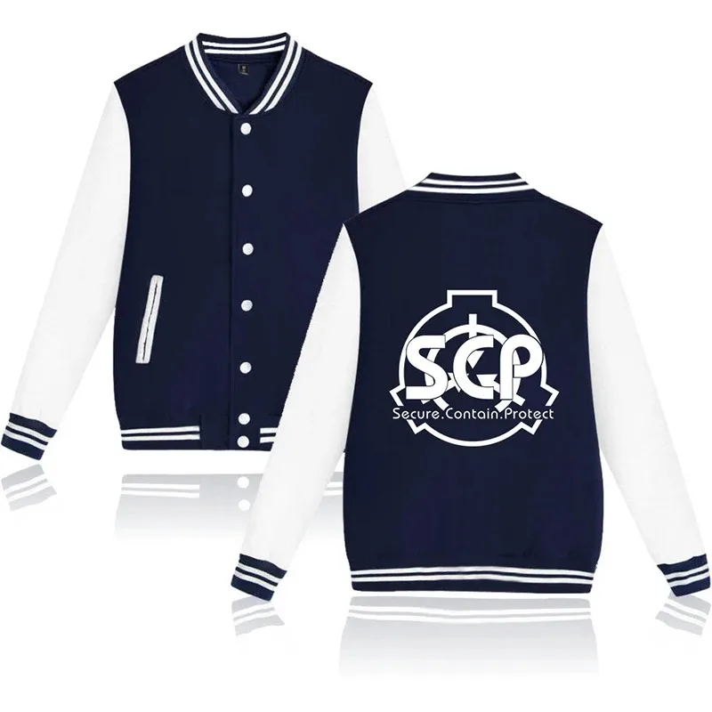 Spring autumn scp foundation fashion men's women baseball jacket hoodie casual coats long sleeve hoodies coats tops