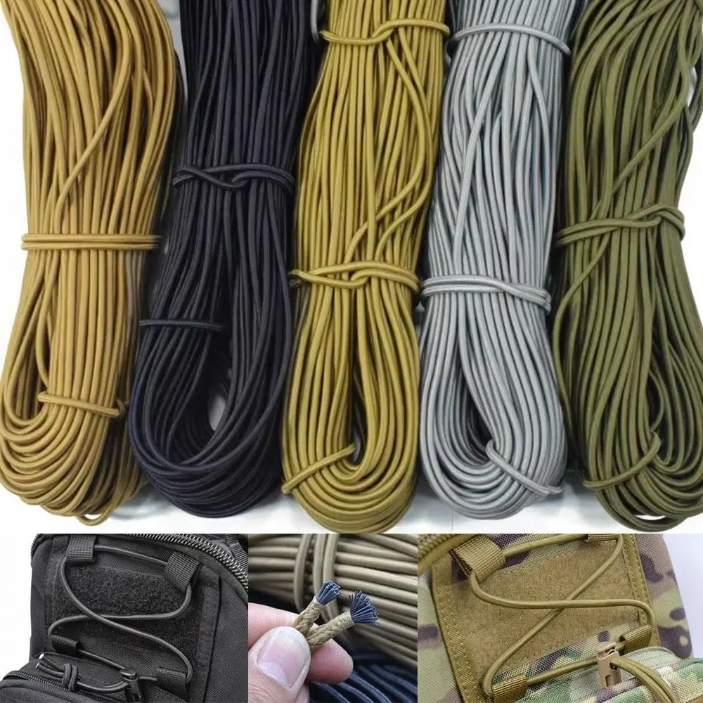 Outdoor Strong Elastic Rope 4M 3mm/4mm 4 Colors Elastic Rope Rubber Band Sewing Garment Craft for DIY Backpack Accessories