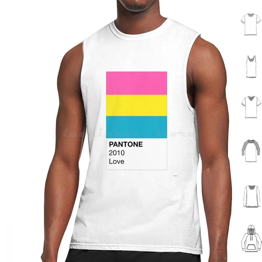 Pantone Pride : Pan Pride Canotte Stampa Cotton Pride Pride Bi Pan Trans Demi Ace Aro Asessuale Bisessuale Pansexual