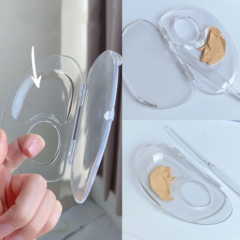 Acrylic Liquid Foundation Makeup Palette Spatula Kit