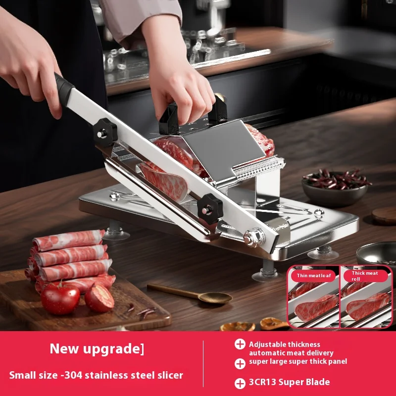 GIANXI Mutton Roll Slicer Machine Stainless Steel Meat Slicer Beef Thin Slice Frozen Meat Household Barbecue Hot Pot Cooking food slicer