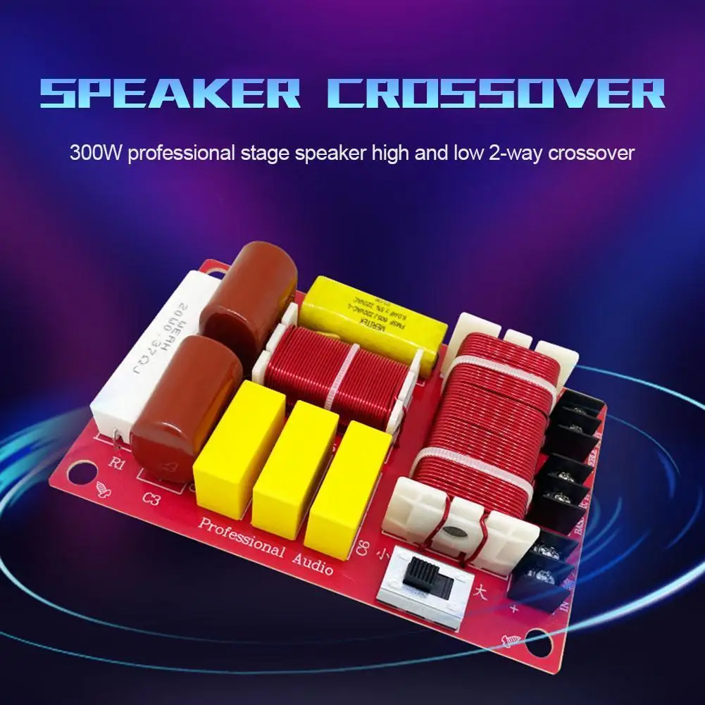 Audio Crossover 2 Way Speaker Frequency Divider Loudspeaker Crossover Circuit Boards Bass High Temperature Resistance Refit Module