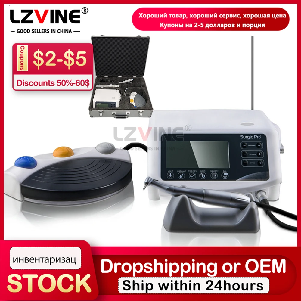 

Dental Implant Machine System Surgical Drill Motor with 20:1 Optic Fiber Reduction Handpiece Endodoncia Odontologia Accesorios