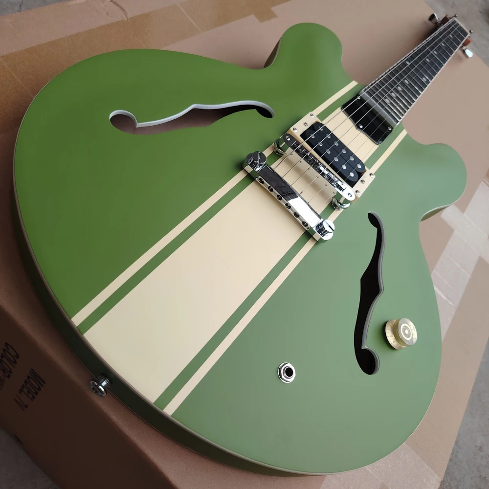 Electric Guitar The electric guitar with brown circle edges and multi-color fingerboard is available quick delivery
