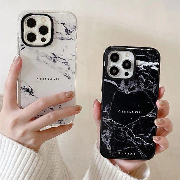 

2.0 Version Acrylic Upgrade Border Marble Phone Case Cover for IPhone 11 12 13 14 15 Pro Max Case for IPhone 15 Pro Max