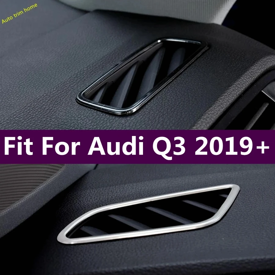 

Front Side Door Air Vent Cover Tirm Dashboard AC Outlet Decoration Frame Fit For Audi Q3 2019 - 2022 Interior Accessories