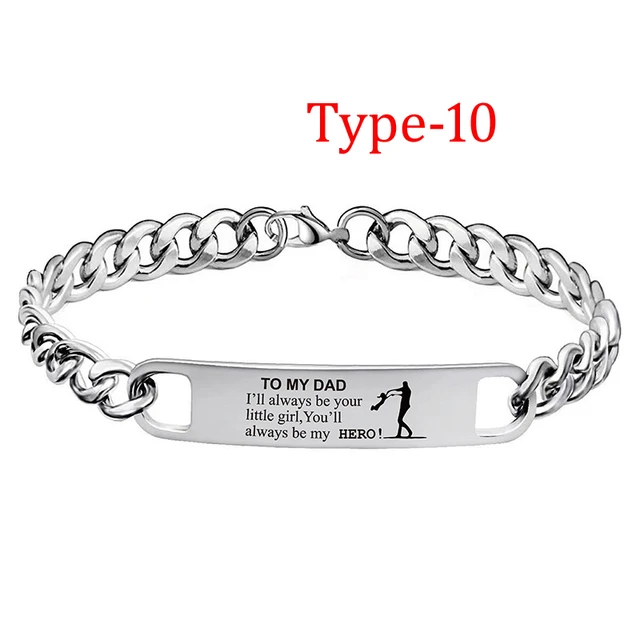 My Dad My Hero Morse Code Bracelet Gift for Father 