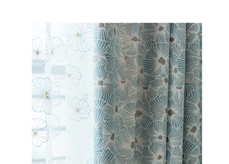 Sunflower Curtains for Living Dining Room Bedroom Luxury High-end Thickened Cotton Linen Jacquard American Simple Modern Window