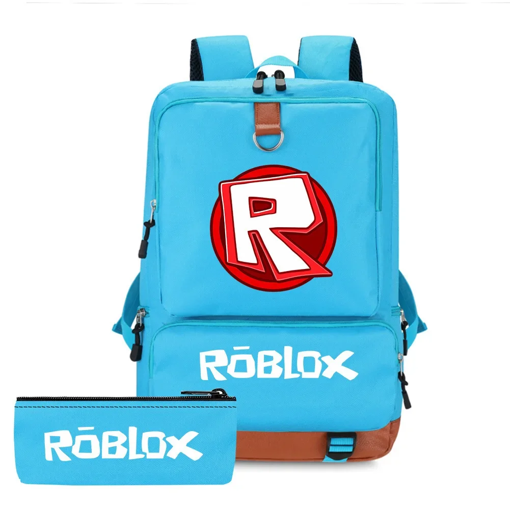 

Virtual World Roblox Backpack Pencil Bag Two-piece Student Bag Stationery Bag Backpack Computer Spot Children's Gifts