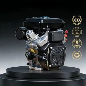 Motore Bicilindrico 20HP 13.8KW 912cc Raffreddato ad Aria con Avviamento Elettrico a 4 Tempi ad Alta Efficienza per Piccoli Macchinari