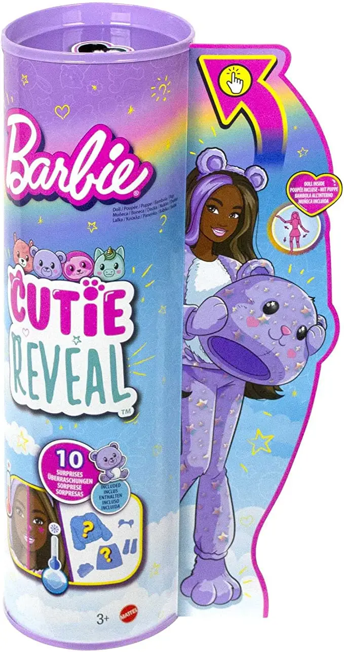 Barbie Doll, Cutie Reveal Llama Plush Costume Doll with 10 Surprises, Mini  Pet, Color Change and Accessories, Fantasy Series