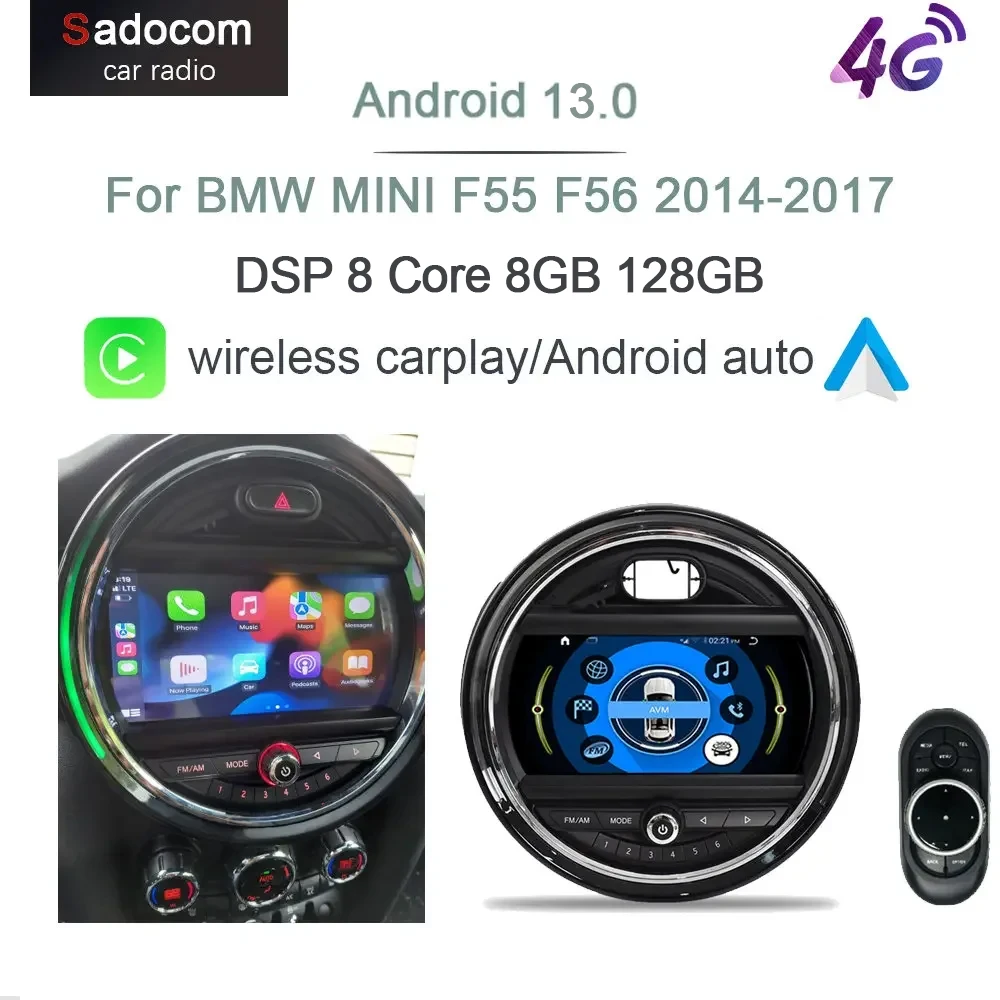 

1920*720 CarPlay 9" Android 13 8GB+128GB Car Multimedia Player GPS Car radio Stereo For BMW Mini Cooper F54 F55 F56 2014-2017