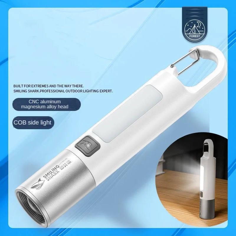 Xiaomi Outdoor Strong Light Flashlight Multi Functional Emergency Portable Rechargeable Mini Lighting Lamp Waterproof with Hooks