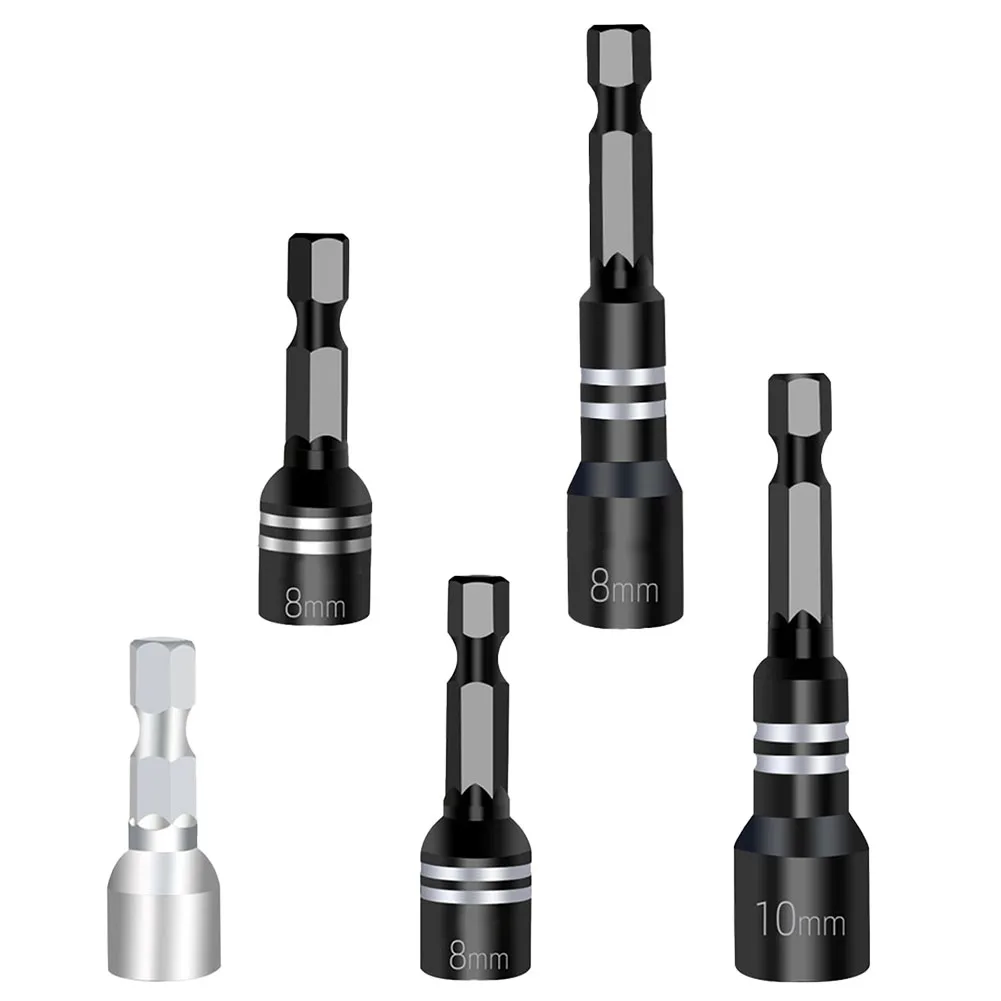1Pcs 8mm Magnetische Mutter Schraubendreher Buchse Bit Hex Schaft Fahrer Adapter Steckschlüssel Für Bohrmaschinen Fahrer Buchse Kit – Detail 2
