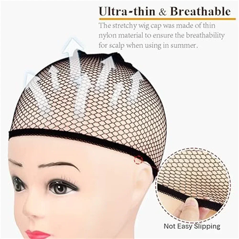 Mesh Wig Cap for Long Hair Good Quality Hair Nets New Stretchable Elastic Hairnet Mesh Wig Caps For Women Open Ended Cap