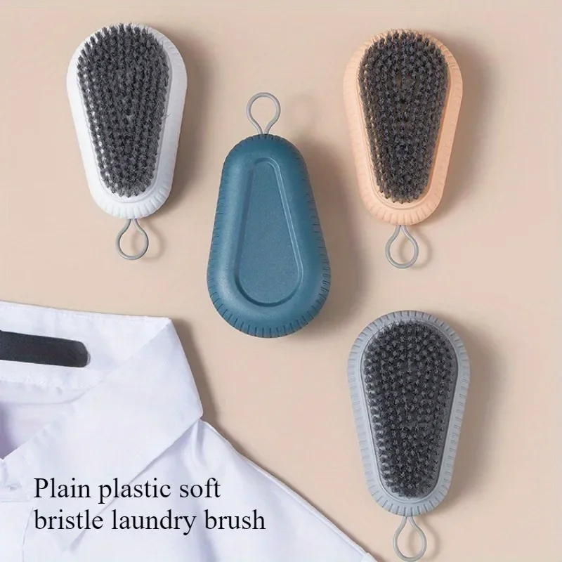 1Pc Plain color plastic soft-wool laundry brush shoes washing clothes brush board shoes
