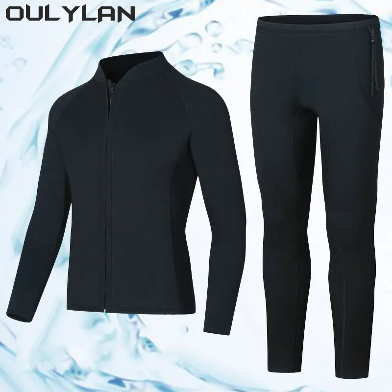 

Oulylan Underwater Diving Suit 3MM Men Women Wetsuit Neoprene Kitesurf Surf Surfing Spearfishing Jacket Pants Clothes wet suit