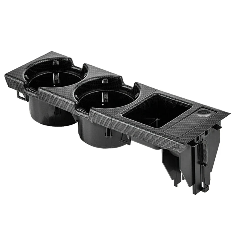 

3X 51168217953 For-BMW 3 Series E46 318I 320I 98-06 Carbon Fiber Center Console Water Cup Holder Coin Storage Box