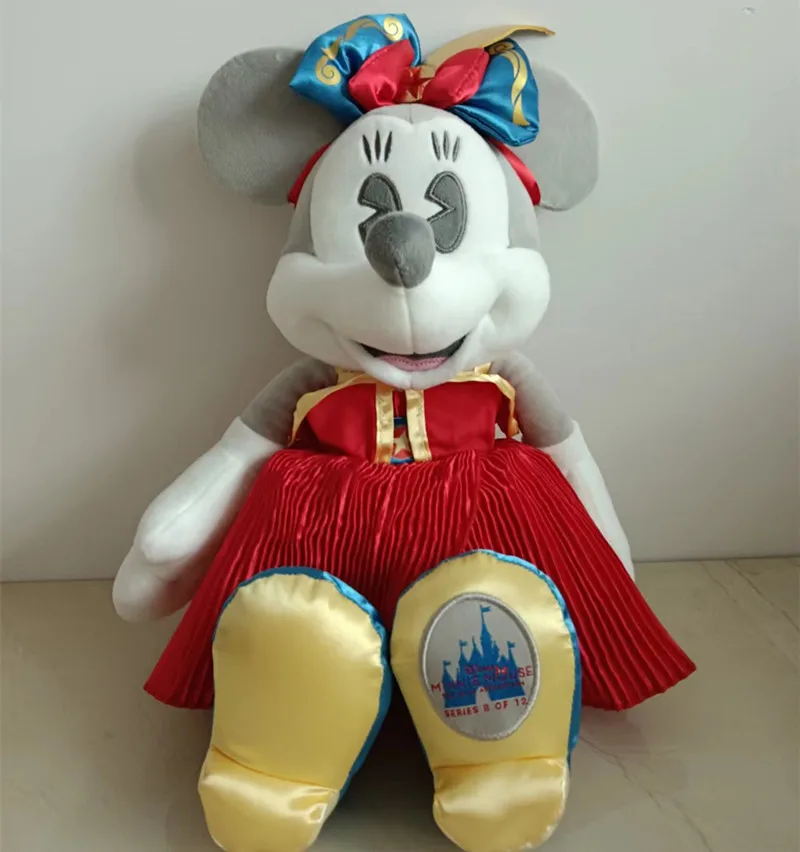 Official Shanghai Disney Minnie Mouse Red Dress Plush Toy Dolls