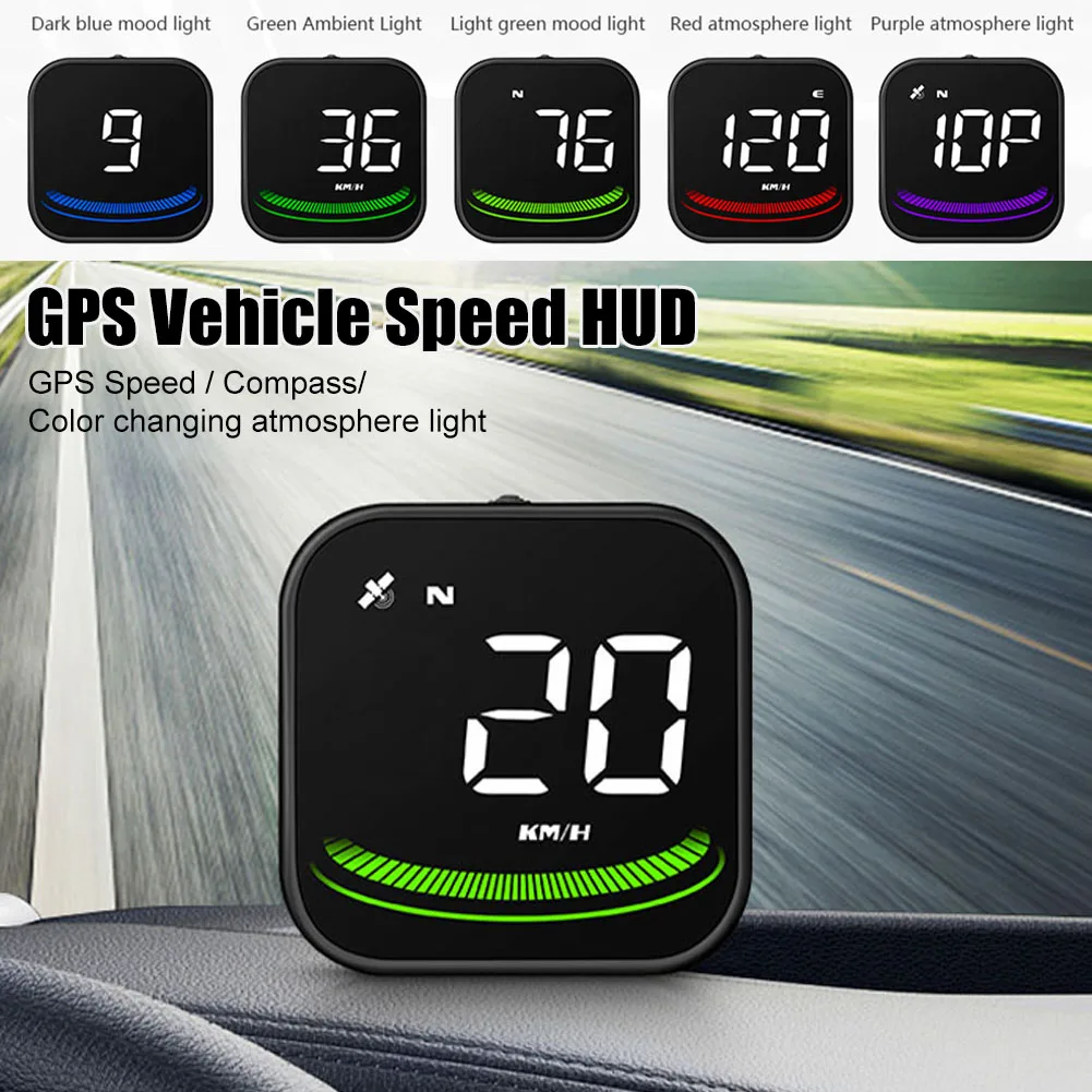 

G4 Car HUD Speedometer Head Up Display Digital GPS HUD with LED Display Ambient Light Compass Overspeed Fatigue Driving Reminder