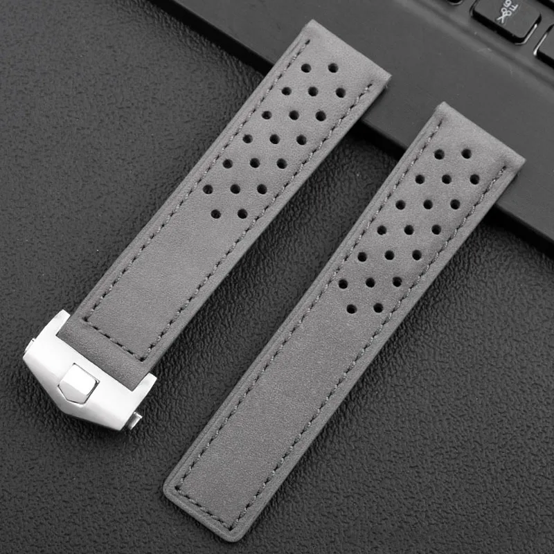 Nuovo Braccialetto In Pelle Di Mucca Opaca Da 20Mm 22Mm Per Tag Heuer Carrera Monaco Series Cinturino Per Orologio Cinturino Da Polso Cinturino Marron