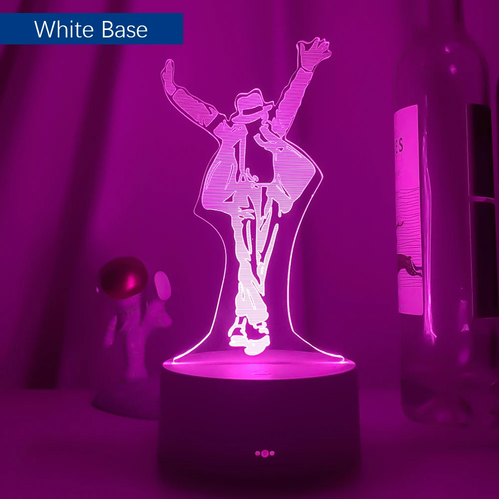 bright night light Michael Jackson Dancing Figure Led Night Light 3d Illusion Color Changing Nightlight for Home Decoration Bedside Table Lamp Gift 3d night light