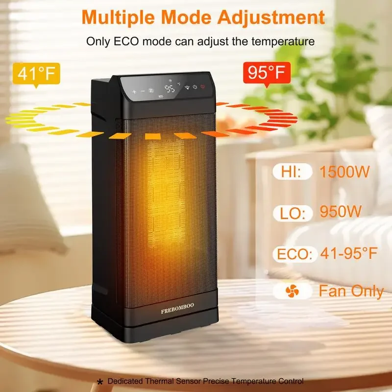 Fan Heater Tower Heater Indoor Dreo Smart Portable Heaters For
