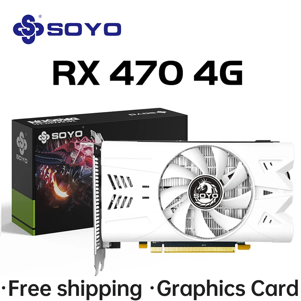 Scheda Grafica SUNGOOYUE RX 580 8GB GDDR5 256-bit – Dual Fan, PCIe 3.0, 3xDP, Per PC Gaming