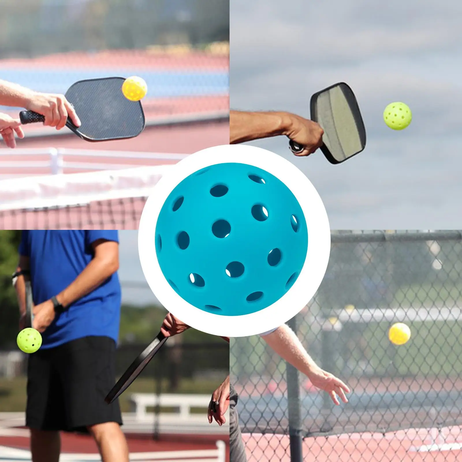 5xLuminous Pickleball Ball 74mm Professional for Tournament Play Training