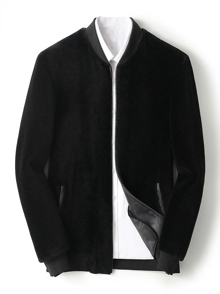 

Male Real Fur Jackets Padded Warm Loose Parka Coat Short Jacket Man Solid Windbreaker Winter Men's Casual Windbreake Z124