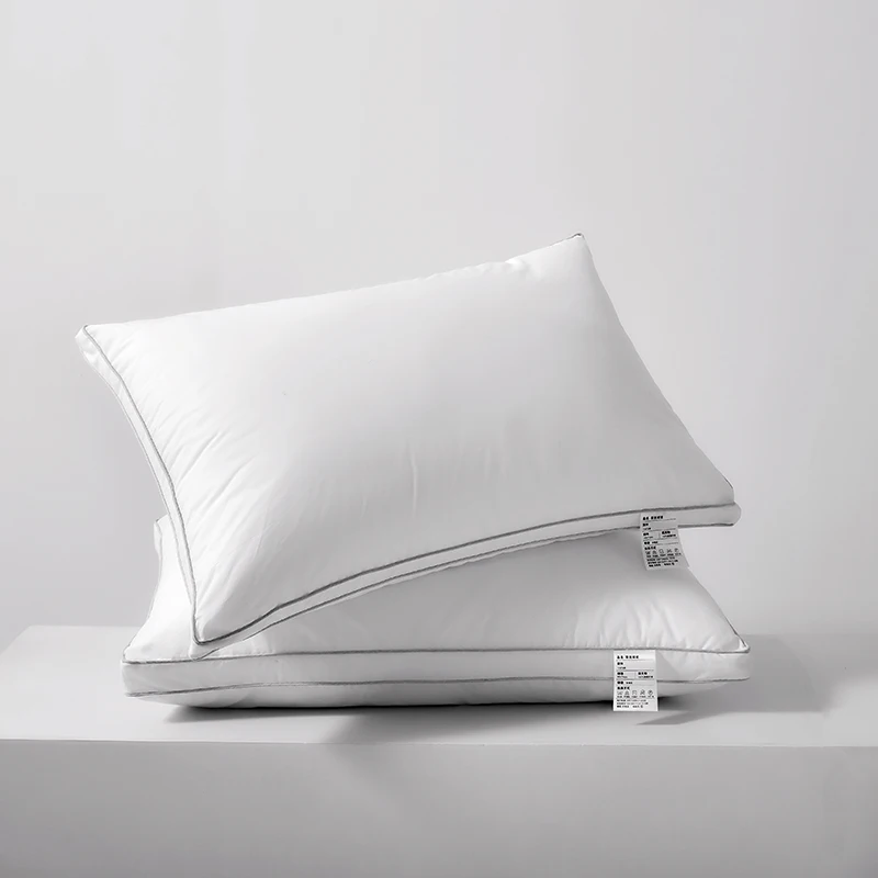 Five Star Hotel Sleeping Pillow,100%Cotton Cover,White Protect Neck Cervical Home Bed Adult Pillow Core 48x74cm Drop Shipping 4